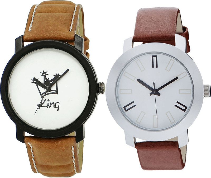 combo watch Analog Watch - For Girls Latest Formal King Analogue Brown Color Boys And Men Watch - BL46.18-B44 (Combo Of 2 )