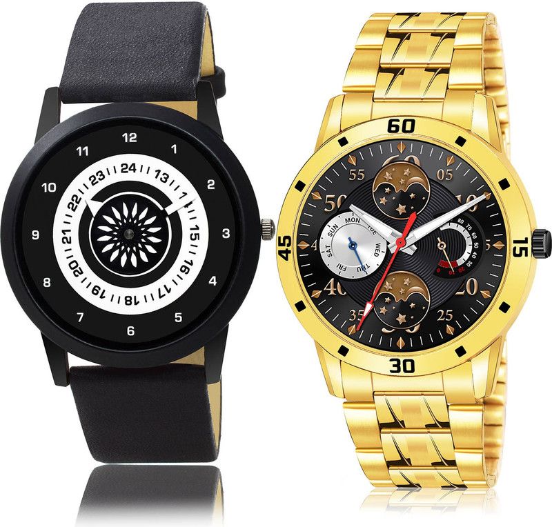 Analog Watch - For Men Brand New Stylish 2 Watch Combo For Boys And Men - B386-(49-S-21)