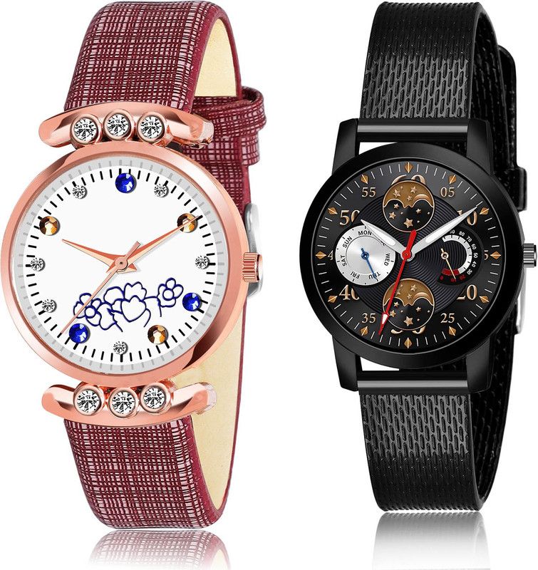 Analog Watch - For Girls New Analogue 2 Watch Combo For Women And Girls - GW5-(49-L-10)