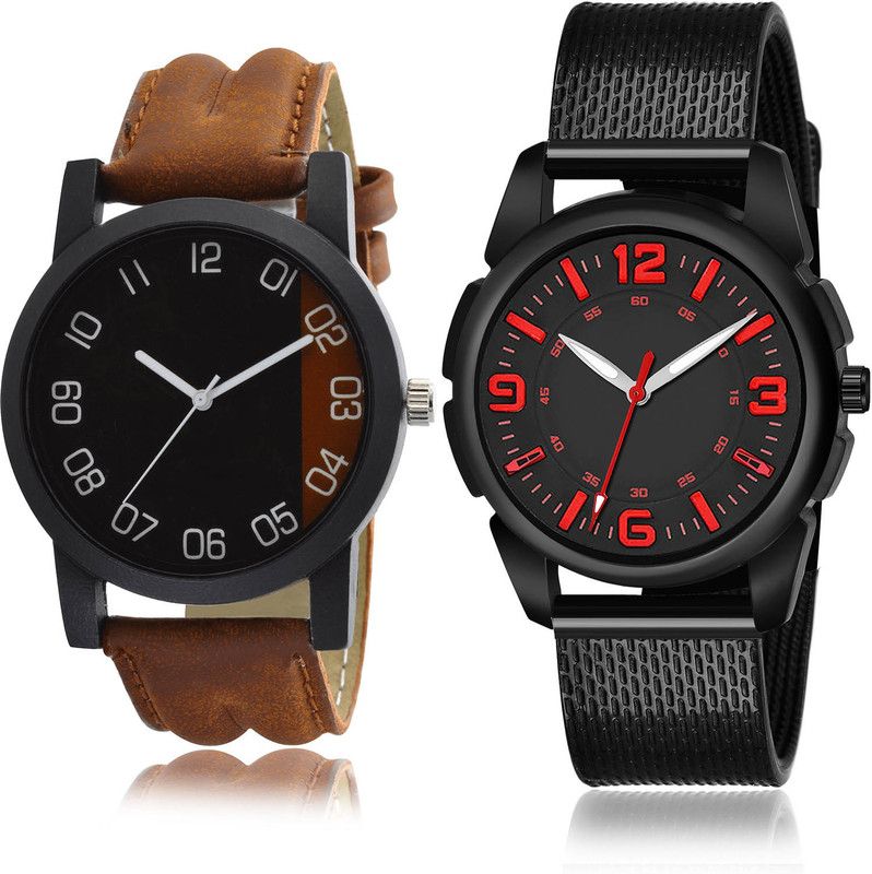 Analog Watch - For Men Contemporary Stylish 2 Watch Combo For Boys And Men - B36-(47-S-10)