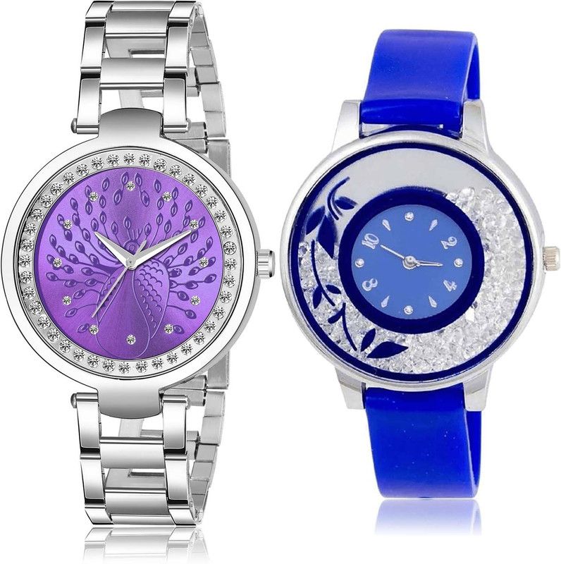 combo watch Analog Watch - For Girls New Rich Chain And Flower Combo Watch For Girls And Women - GM209-G87