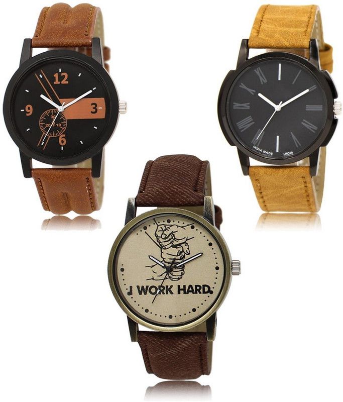 New latest Designer Combo of 3 Analog Watch - For Men -01-19-29