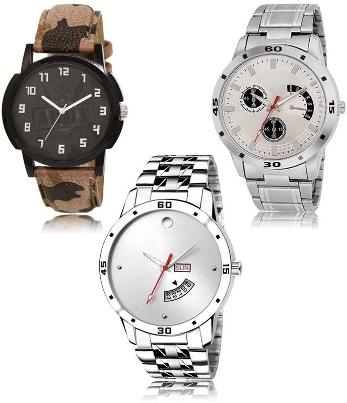 New latest Designer Combo of 3 Analog Watch - For Men LR-03-101-103