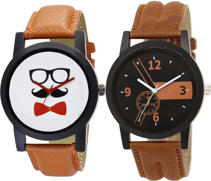 combo watch Analog Watch - For Girls Latest Unique Beard Style Analogue Brown Color Boys And Men Watch - B53-BL46.1 (Combo Of 2 )