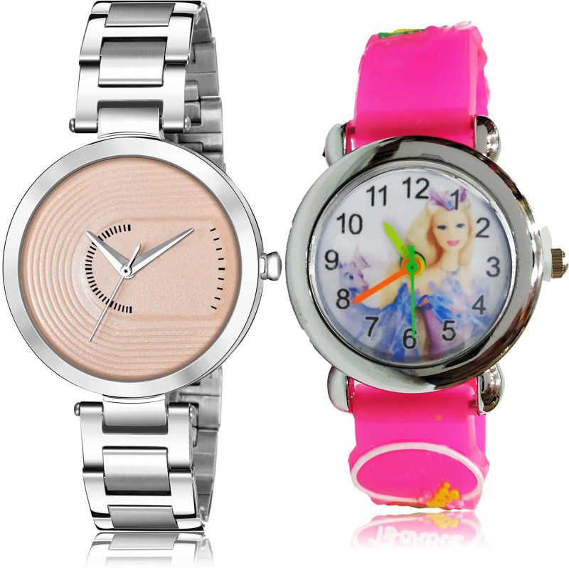combo watch Analog Watch - For Girls Latest Trendy Chain And Doll Kids 2 Watch Combo For Girls And Women - GM221-GC42