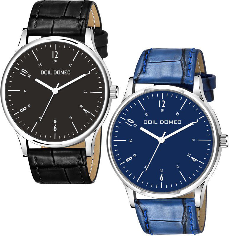 SLIM Dial Professional Watch Gents Exclusive Designer Combo (Casual+PartyWear+Formal) Designer Stylish New For Boys And Mens Analog Watch Analog Watch - For Boys SLIM Lather Strap Combo Pack Black and Blue