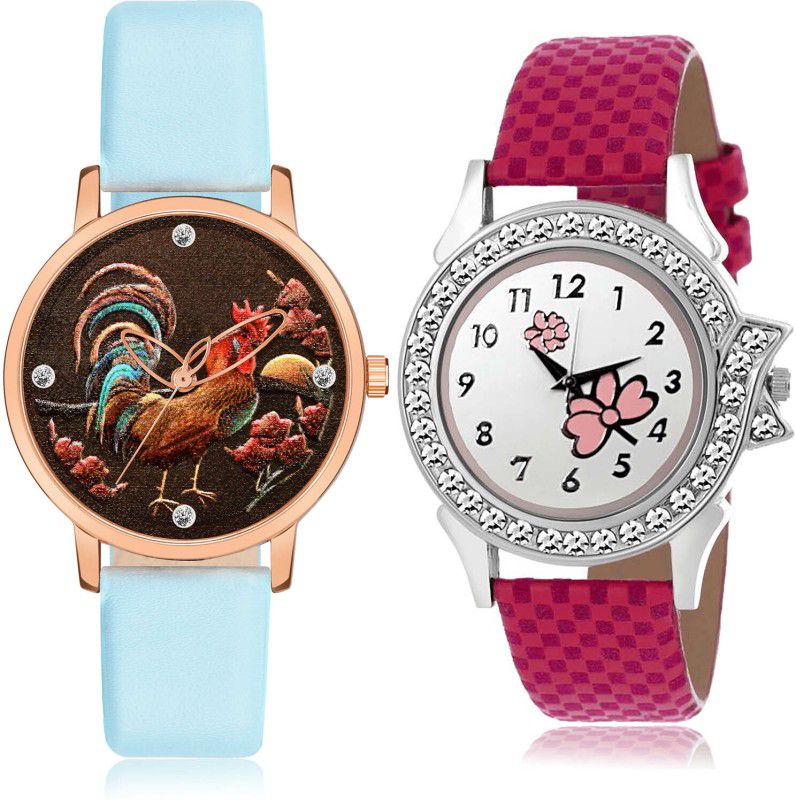 Analog Watch - For Women Latest Collegian 2 Watch Combo For Women And Girls - GM370-G128