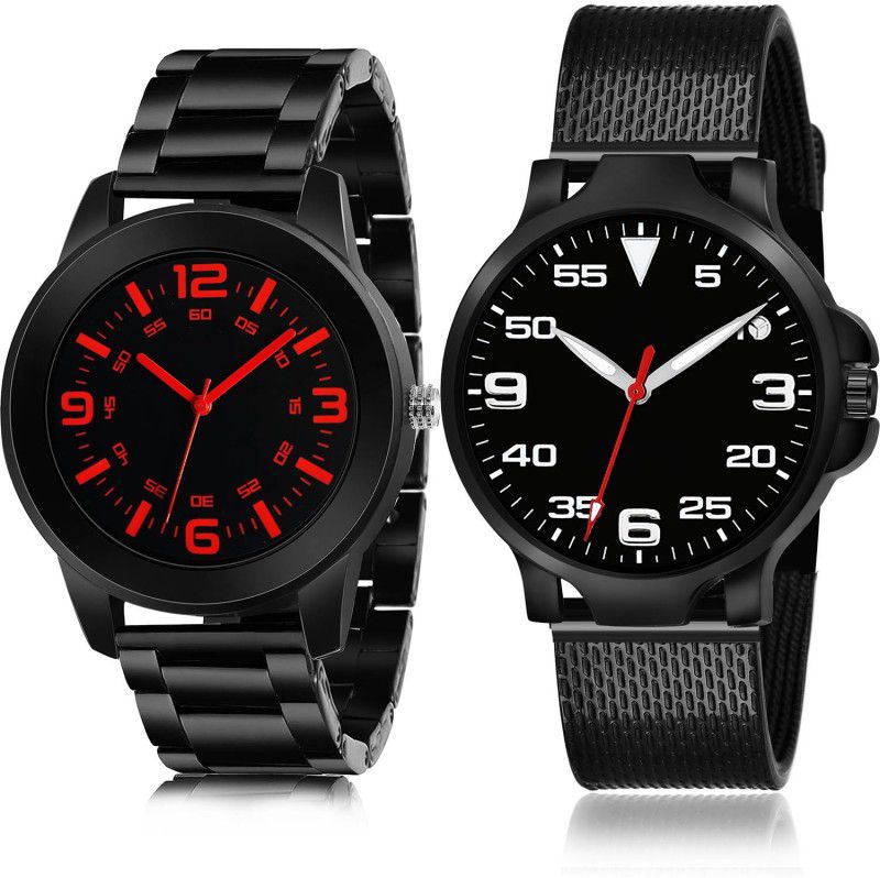 Analog Watch - For Men Brand New Valentine 2 Watch Combo For Boys And Men - B704-(75-S-10)