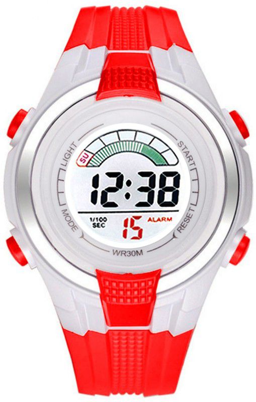 Bright Color Alarm & Light Function Digital Watch - For Boys & Girls EZ20082-6RED