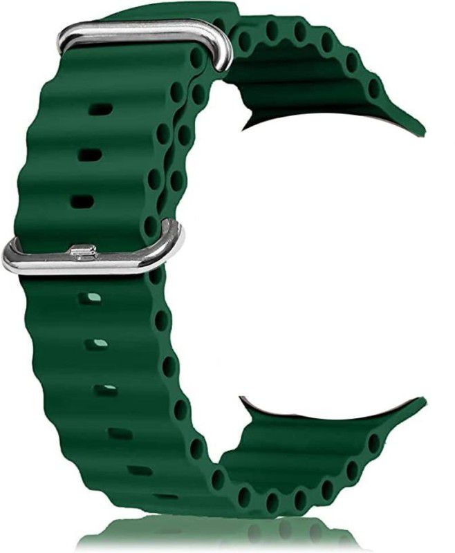 STROMBUCKS Bands Compatible with Series Ultra/8/7/6/5/4/3/2/1/SE(42MM 44MM 45MM 49MM 49 mm Silicone Watch Strap  (Green)