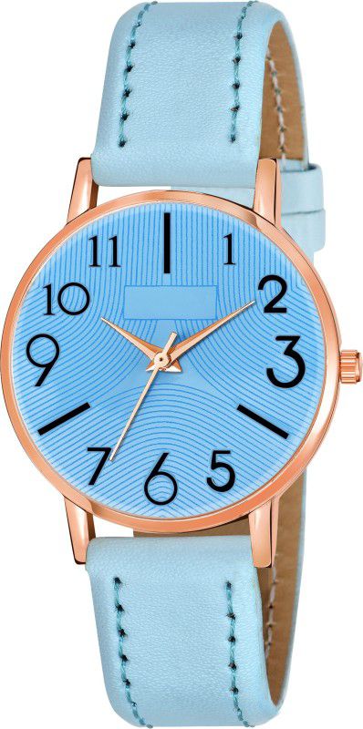 Analog Watch - For Girls Blue New Stylish Antique Designer Leather Strap Analog Watch for girls & women
