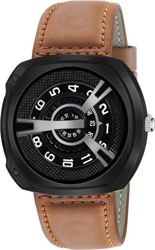 New Fashion Analog Watch - For Men New Fashion Style Stylish Brown Leather Strap look Analog Watch