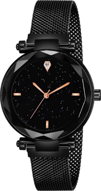 Analog Watch - For Girls Luxury Mesh Magnet Buckle Starry sky Quartz Watches For girls designer watch Fashion Clock Analog Watch - For Girls