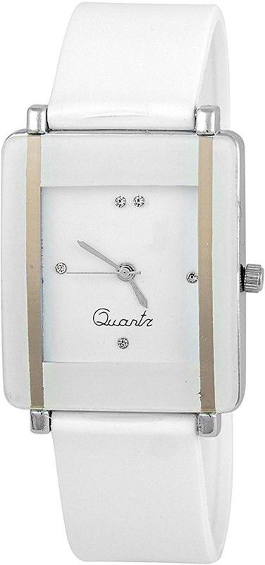 Analog Watch - For Girls New Square Shape PG-White Analogue