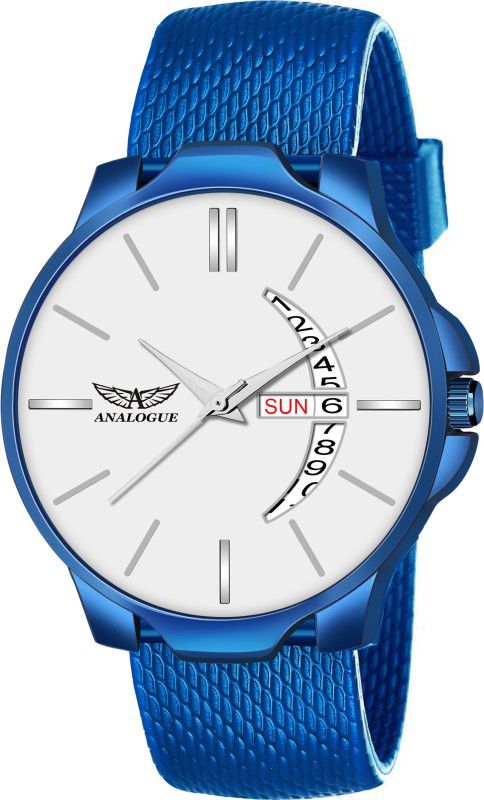 Working Day and Date Blue Silicon Mesh Wrinkle-Free Strap Boys Series Working Day and Date Blue Silicon Mesh Wrinkle-Free Strap Boys Series Analog Watch - For Men