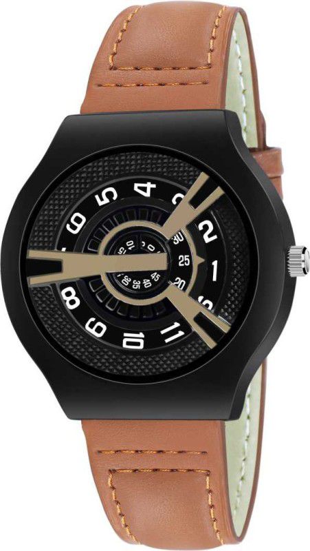 New Fashion Analog Watch - For Men New Fashion Style Stylish Brown Leather Strap Analog Watch