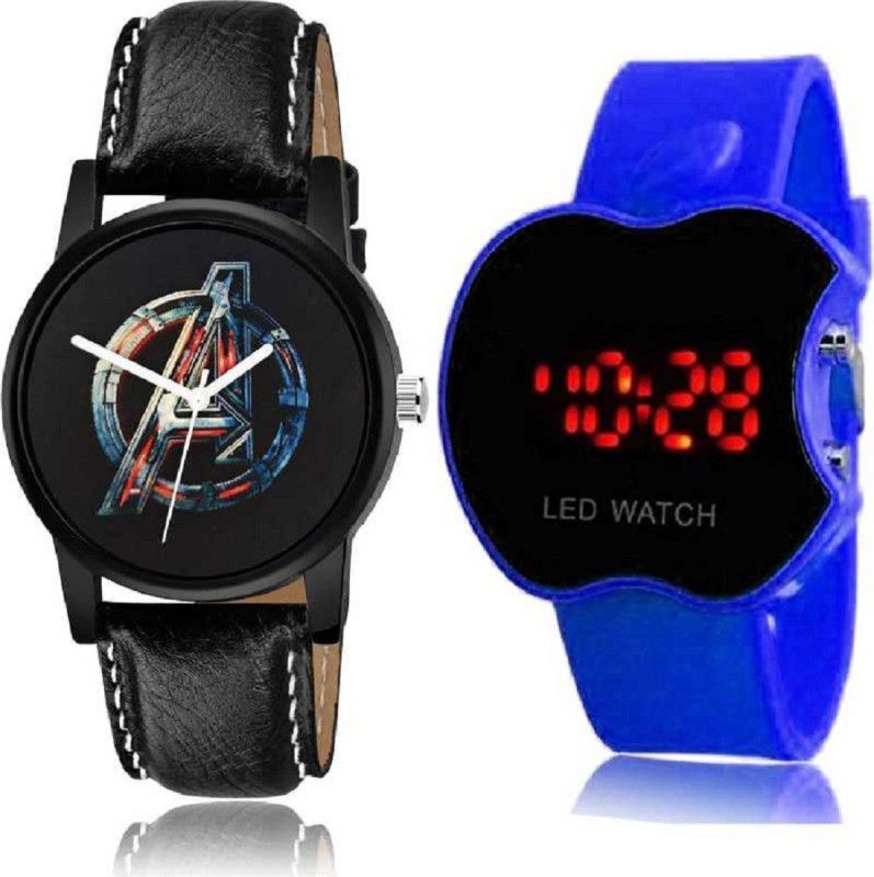 Analog-Digital Watch - For Men Avenger dial with blue led watch