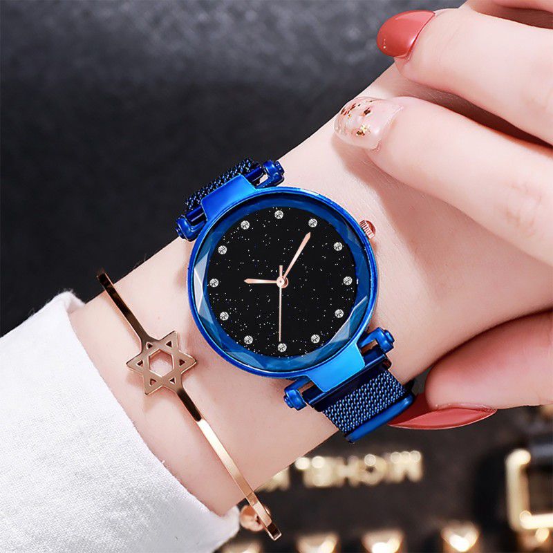 girls watches for women watches stylish branded new fashion design watch Analog Watch - For Women 12 Point Diamond Blue