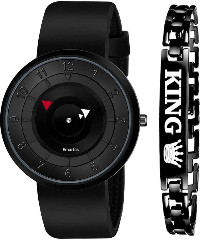 Analog Watch - For Men Black Dial Arrow Analog Watch with King Bracelet