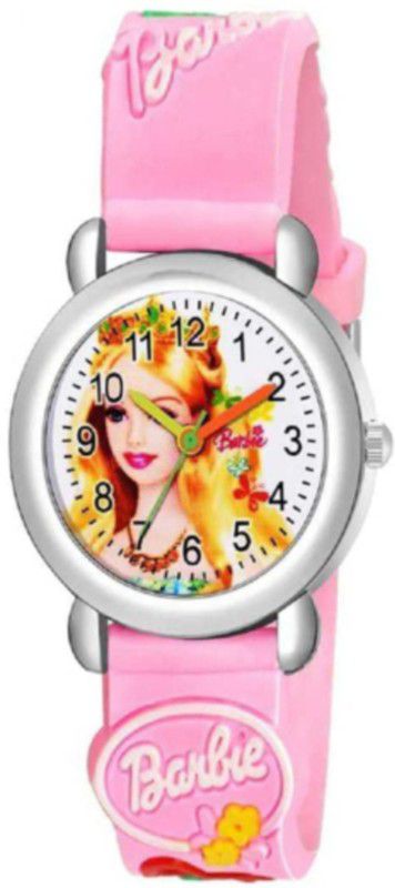 Cartoon Character Barbie Kid's & Girl's White Dial - Watch Analog Watch - For Girls 904SPR01