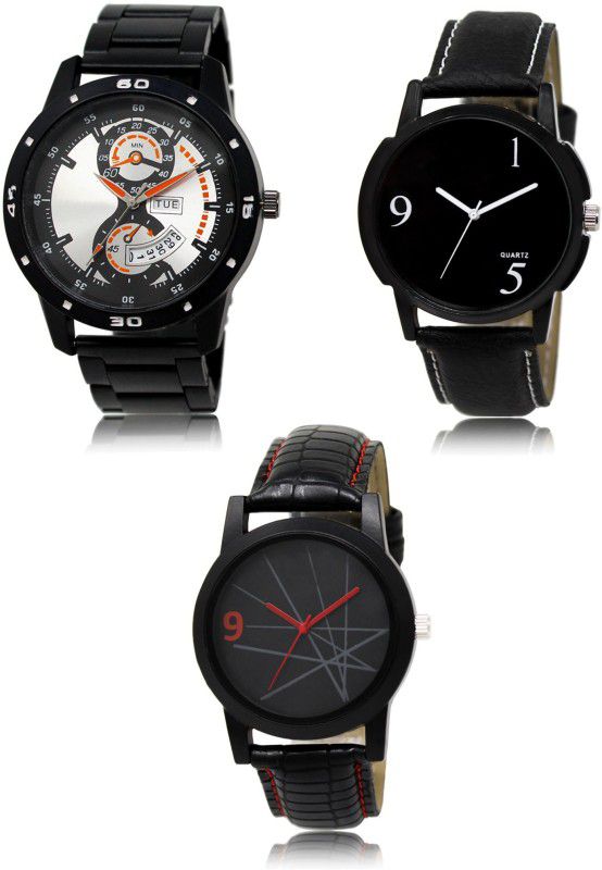 New latest Designer Combo of 3 Analog Watch - For Men LR107-LR06-LR08