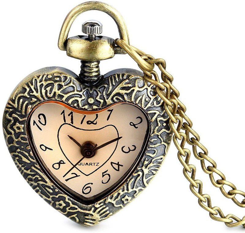 Young & Forever On Time Retro Antique Designer Premium Heart Vintage Pocket Watch N80471 Bronze Alloy Pocket Watch Chain