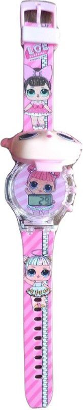 Digital Watch - For Boys & Girls Lol Surprise Face Based Toy Design Digital Glowing Watch with Disco Music and Blinking Lights