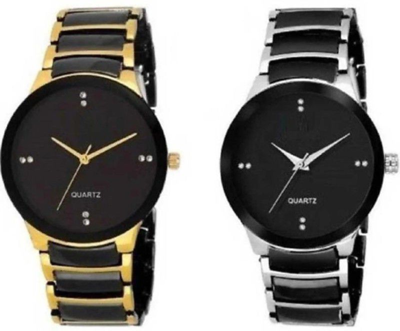 Analog Watch - For Men IK Collection Gold And Silver Analog Watch For Mens Analog Watch