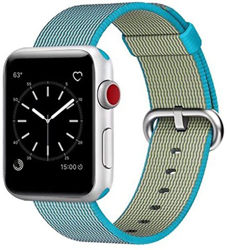 J Compatible for Watch Band 38mm 38 mm Fabric Watch Strap  (Light Blue)