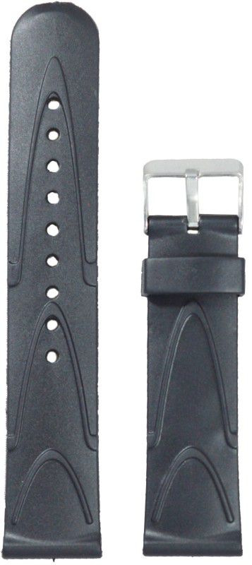 KOLET Sports F151 20 mm PVC Watch Strap  (Black)