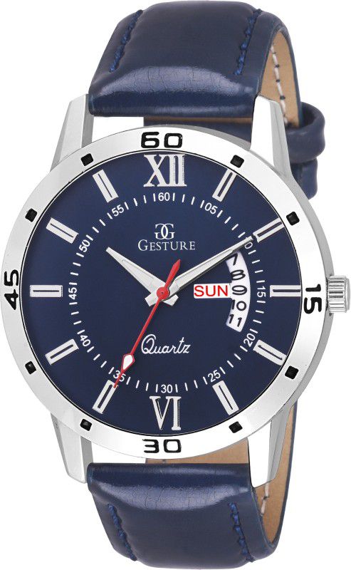 Analog Watch - For Men 1106- Blue Day And Date Strap