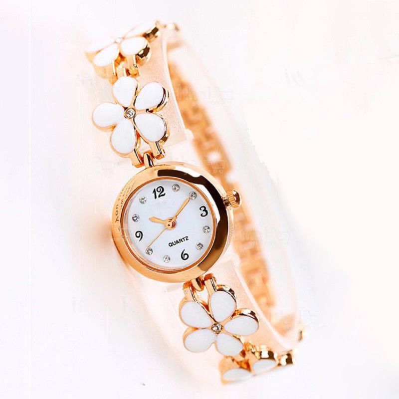 beautiful collection ladies & women Analog Watch - For Girls hongrui lovely white flowers pretty bracelet rose gold chain