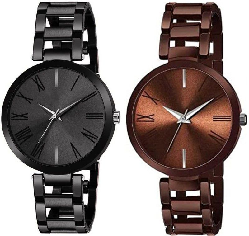 Analog Watch - For Girls XN 1122 black & brown round dial sport watch