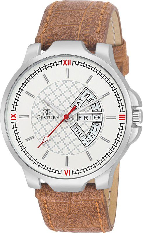 Analog Watch - For Men 1108- White Day And Date Strap
