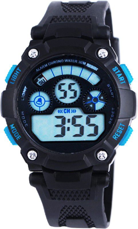 Light Weight Alarm Chrono Function Digital Watch - For Men MR85601093BlackBlue