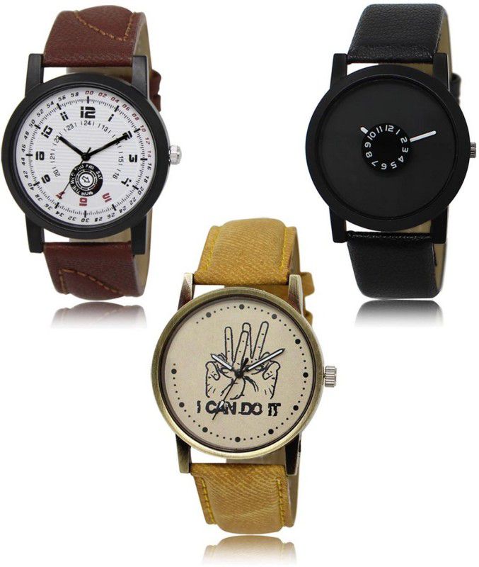 SHIPKART Analog Watch - For Men NEW Luxurious Attractive Stylish Combo SET OF 3 WATCH LR-11-25-30
