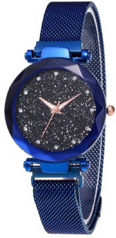 Analog Watch - For Girls Luxury Mesh Magnet Buckle Starry sky Quartz Watches Analog Watch - For Girls Analog Watch - For Girls