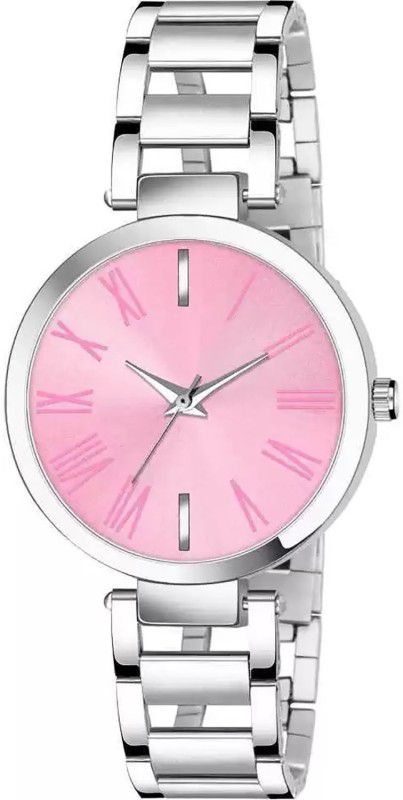 Regards Design Exclusive Style Best Return Gift Lovely Friends Analog Watch - For Women New Designer Luxury Pink Dial Stainless Steel Stylish Girls