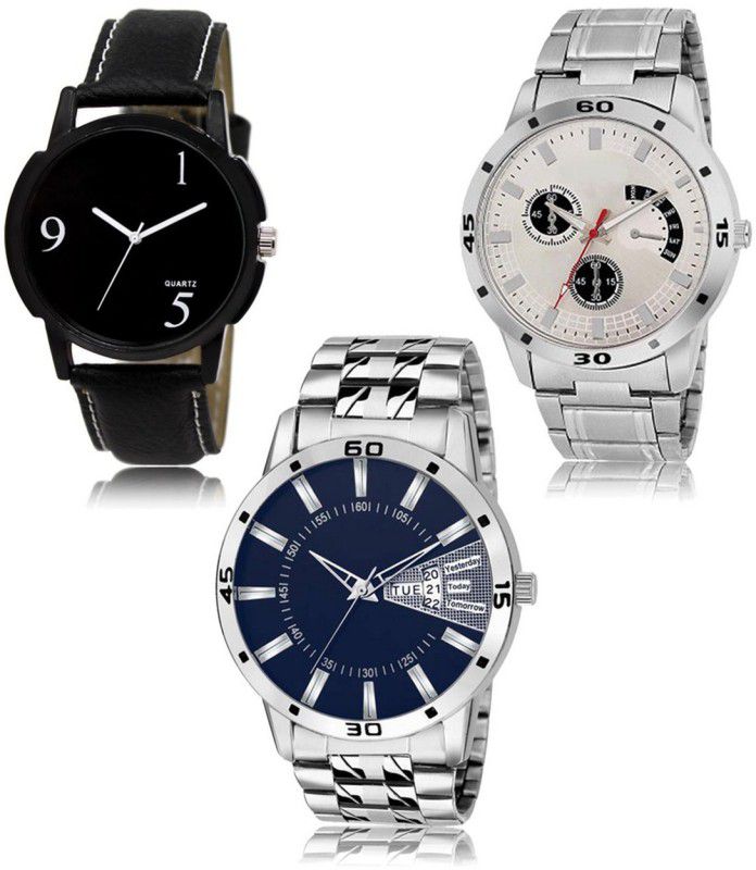 SIMONE Analog Watch - For Men NEW Luxurious Attractive Stylish Combo SET OF 3 WATCH LR-06-101-102