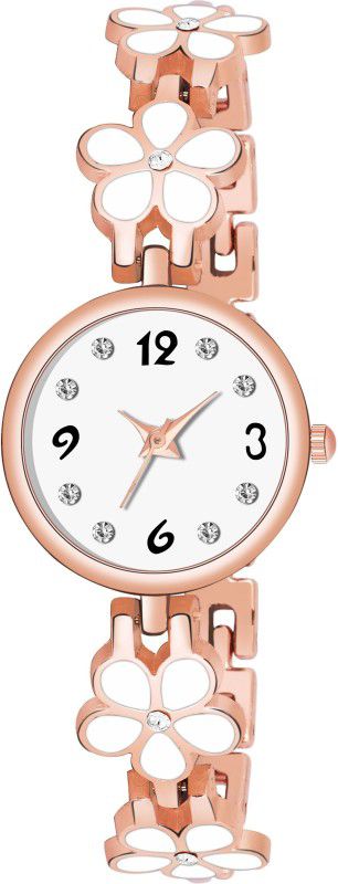 Analog Watch - For Girls 481-BF Diamond Dial Flower Design