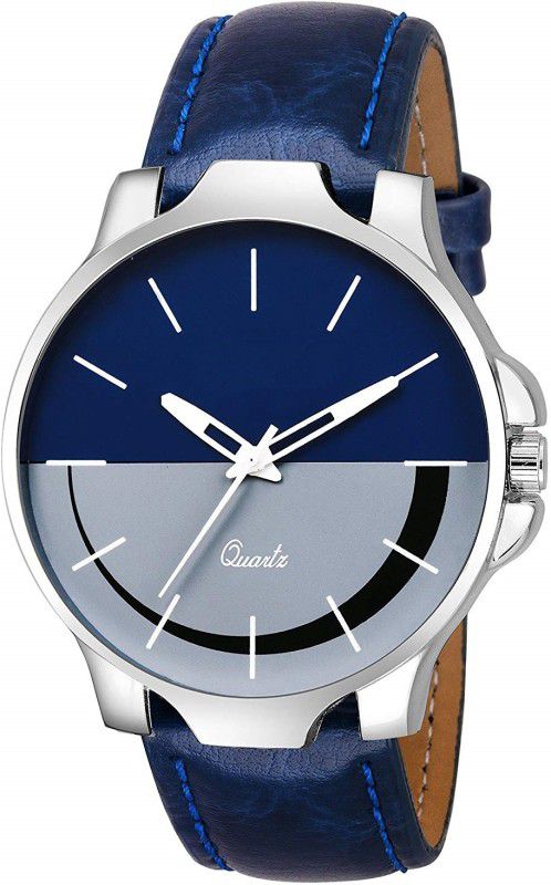 ANALOGE Analog Watch - For Boys MEN_402 BLUE LEATHER BELT NEW ARRIVAL ROUND DIAL ANALOG QUARTZ WATCH