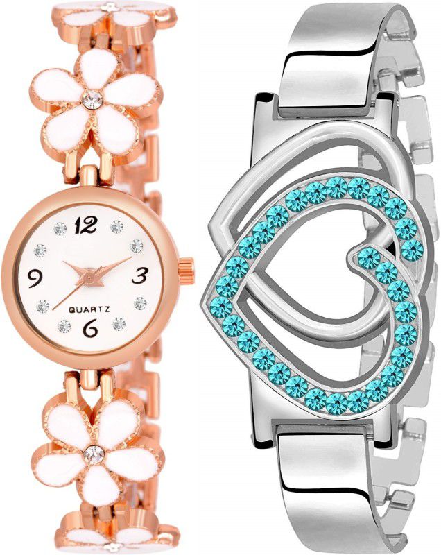 Analog Watch - For Women J2-3634|Pack of 2 Unique Design Bracelet Combo Rich look Diamond Finished
