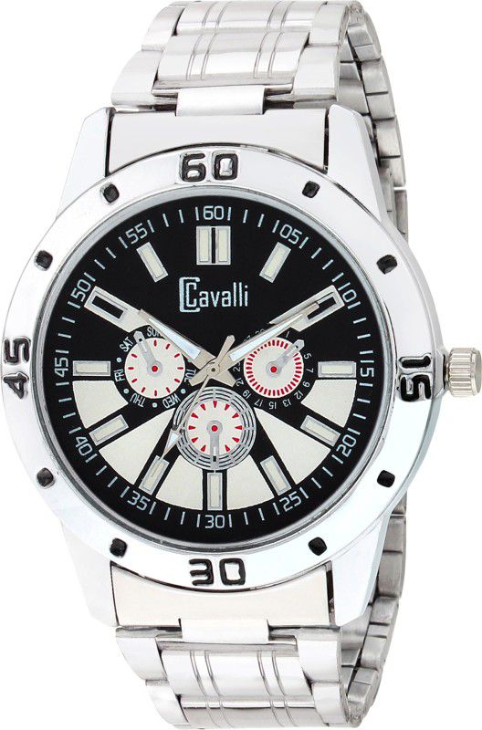 Exclusive Analog Watch - For Men CW 441 Black Dial Stainless Steel