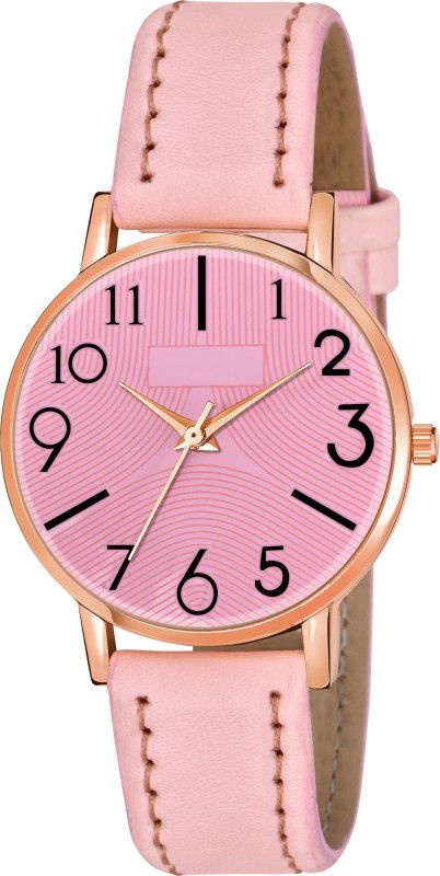 Analog Watch - For Girls Pink New Stylish Antique Designer Leather Strap Analog Watch for girls & women