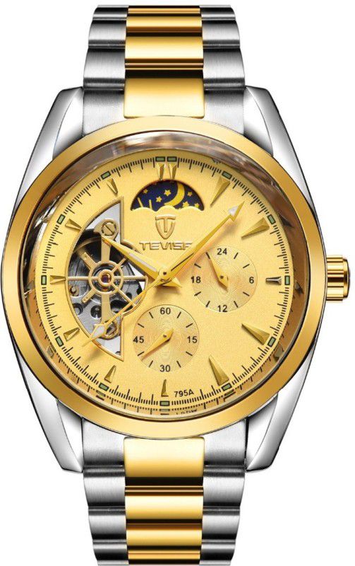 Automatic Self Wind Tourbillion Moonphase Classic Watch Analog Watch - For Men T795A