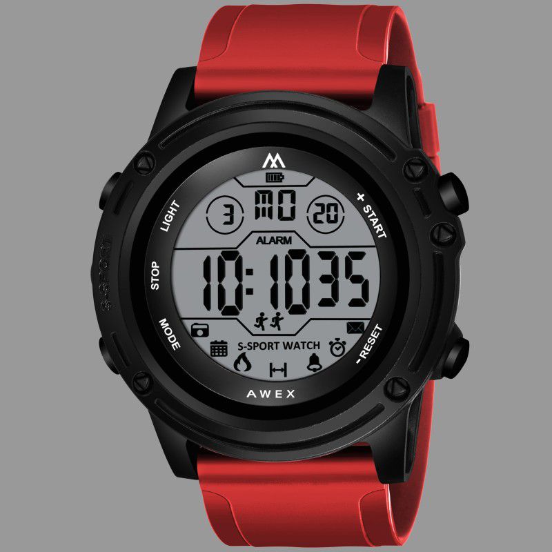 9075 RED Waterproof Chorono Digital Watch Digital Watch - For Men