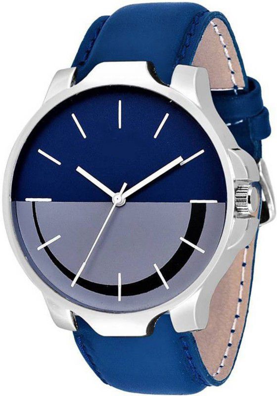 Analog Watch - For Boys New Stylish Leather Strap Color Blue- Watch - For Boys
