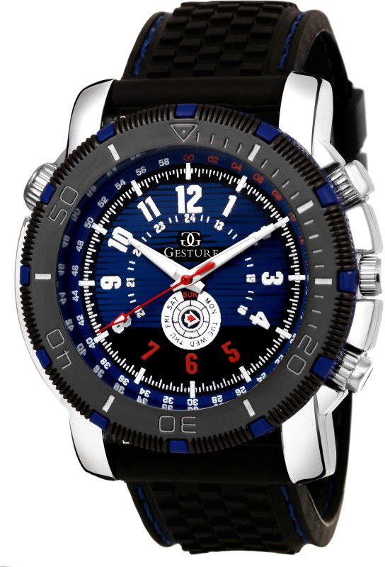 Trendy Analog Watch - For Men 217- Blue and Black