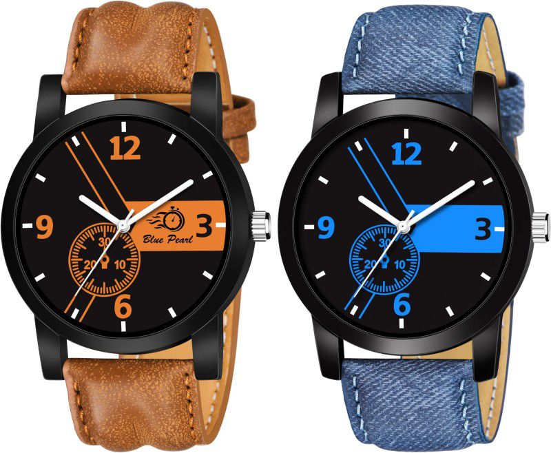 Analog Watch - For Men Unique New Chronograph Designed Brown and Blue