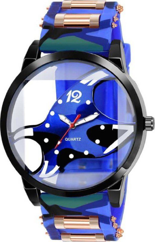 Best Fancy Analog Watch - For Boys Original Unique Design Multicolored Blue New Year Style Men